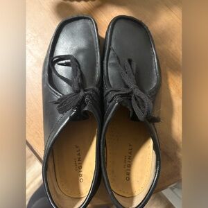Clark’s Original Wallabee in Black Leather sz 11 EUC